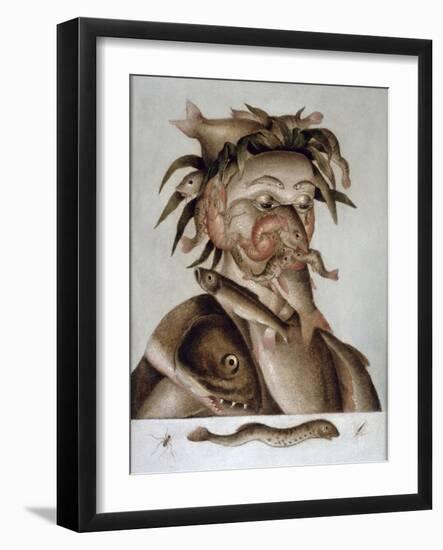 An Allegory of Water-Giuseppe Arcimboldo-Framed Giclee Print