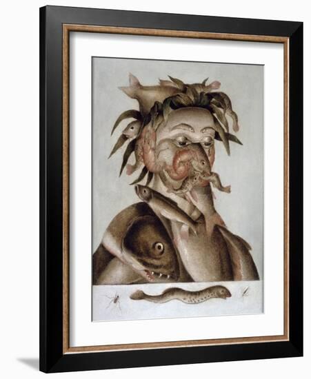 An Allegory of Water-Giuseppe Arcimboldo-Framed Giclee Print