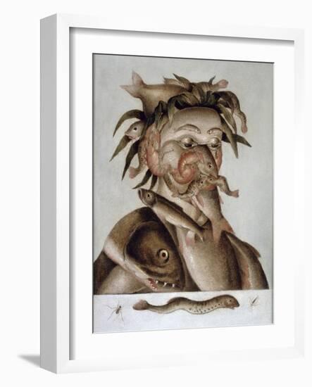 An Allegory of Water-Giuseppe Arcimboldo-Framed Giclee Print