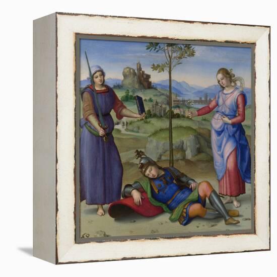 An Allegory (Vision of a Knigh), C. 1504-Raphael-Framed Premier Image Canvas