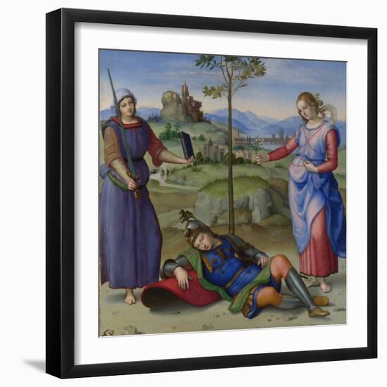 An Allegory (Vision of a Knigh), C. 1504-Raphael-Framed Giclee Print