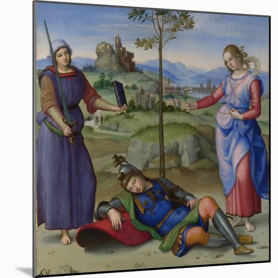 An Allegory (Vision of a Knigh), C. 1504-Raphael-Mounted Giclee Print