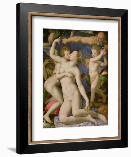 An Allegory with Venus and Cupid, circa 1540-50-Agnolo Bronzino-Framed Giclee Print