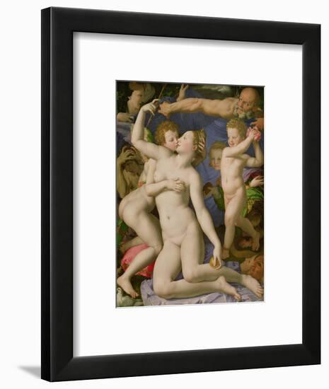 An Allegory with Venus and Cupid, circa 1540-50-Agnolo Bronzino-Framed Premium Giclee Print