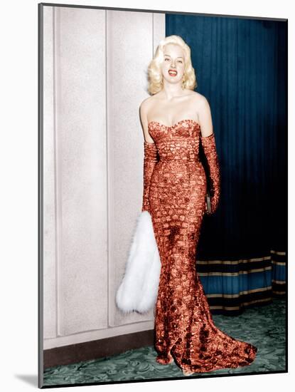 An Alligator Named Daisy, Diana Dors, Attending Movie Premiere at the Odeon, Marble Arch, 1955-null-Mounted Photo