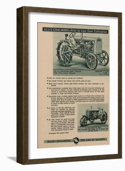 An Allis Chalmers Convertible Do-All Tractor Along with a Non-Convertible Do-All-null-Framed Giclee Print