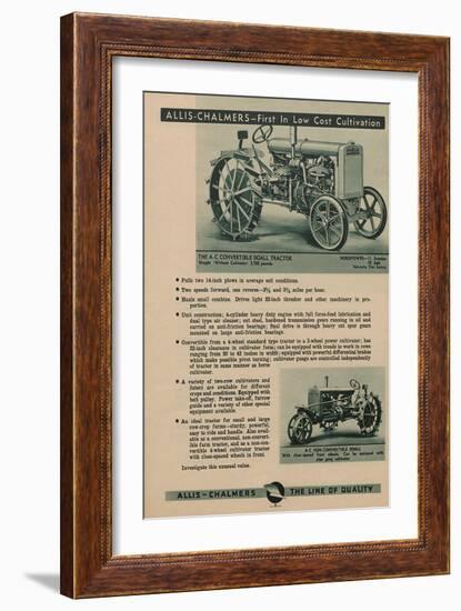 An Allis Chalmers Convertible Do-All Tractor Along with a Non-Convertible Do-All-null-Framed Giclee Print