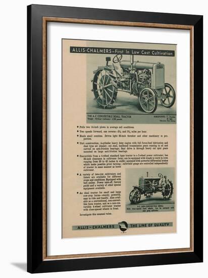 An Allis Chalmers Convertible Do-All Tractor Along with a Non-Convertible Do-All-null-Framed Giclee Print