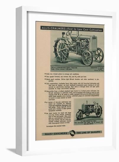 An Allis Chalmers Convertible Do-All Tractor Along with a Non-Convertible Do-All-null-Framed Giclee Print