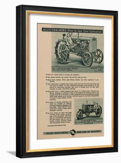 An Allis Chalmers Convertible Do-All Tractor Along with a Non-Convertible Do-All-null-Framed Giclee Print