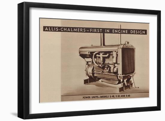 An Allis Chalmers Power Unit Engine for Tractors-null-Framed Giclee Print