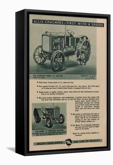 An Allis Chalmers Standard Model U Tractor-null-Framed Premier Image Canvas