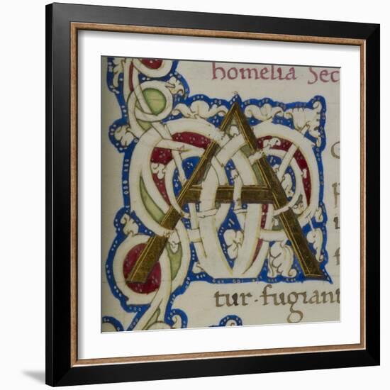 An Alphabet Initial Ornamental Letter From a Religious Text a Life Of Christ Beati-null-Framed Giclee Print