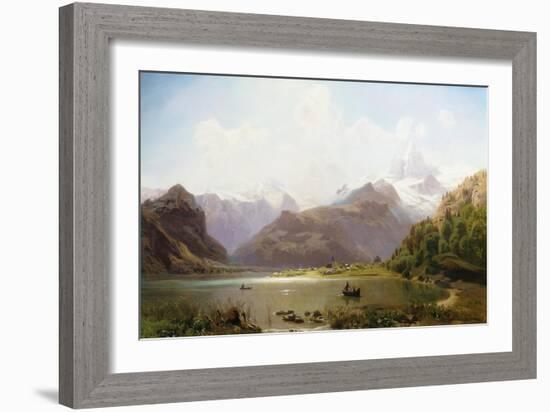 An Alpine Landscape-Anton Hlavacek-Framed Giclee Print