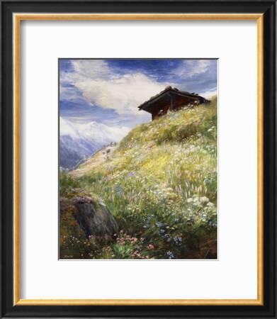 An Alpine Meadow Switzerland Giclee Print John Macwhirter Art Com An Alpine Meadow Switzerland Giclee Print John Macwhirter Art Com
