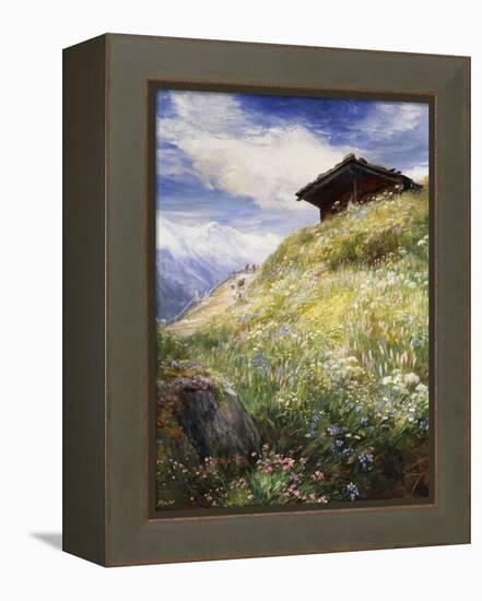 An Alpine Meadow, Switzerland-John MacWhirter-Framed Premier Image Canvas