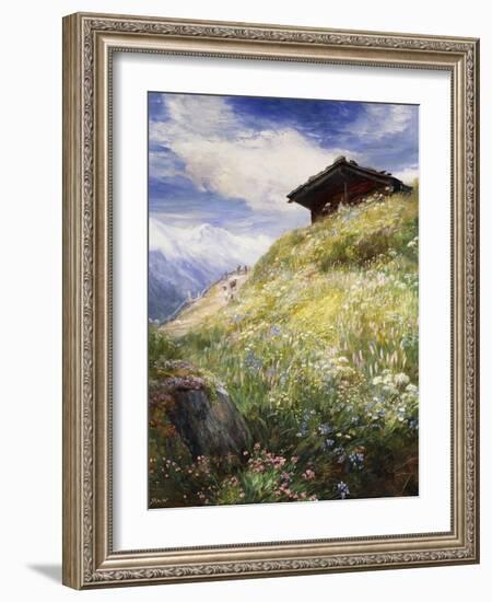 An Alpine Meadow, Switzerland-John MacWhirter-Framed Giclee Print