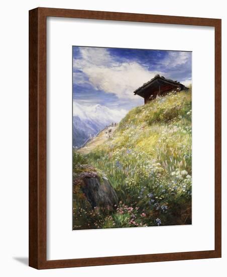 An Alpine Meadow, Switzerland-John MacWhirter-Framed Giclee Print