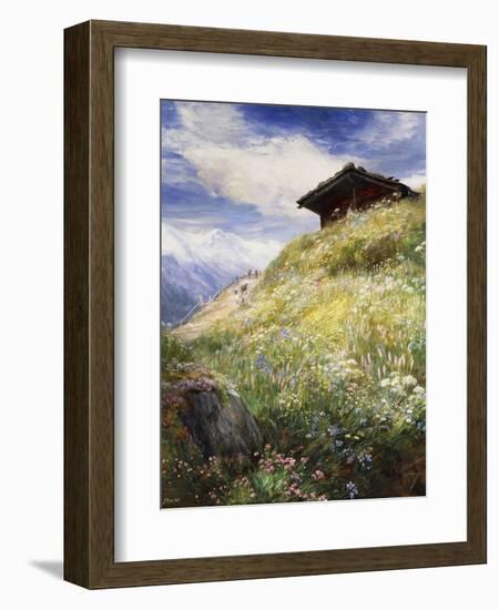 An Alpine Meadow, Switzerland-John MacWhirter-Framed Premium Giclee Print