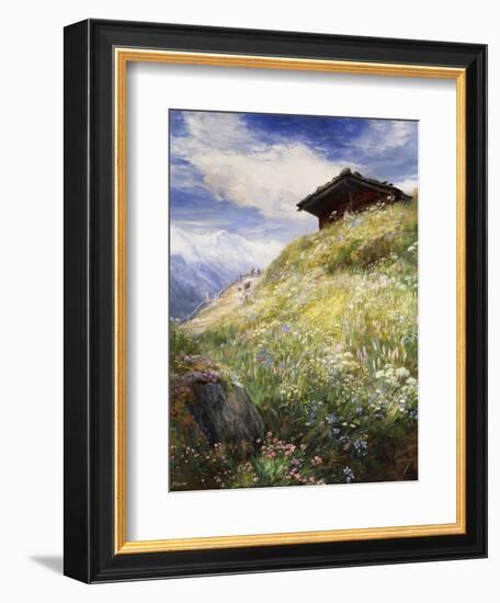 An Alpine Meadow, Switzerland-John MacWhirter-Framed Premium Giclee Print