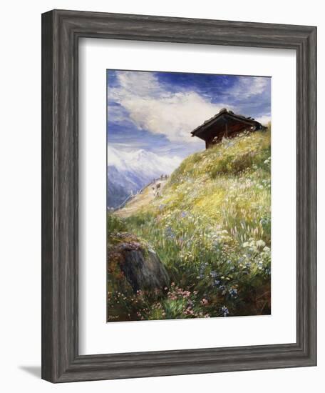 An Alpine Meadow, Switzerland-John MacWhirter-Framed Giclee Print