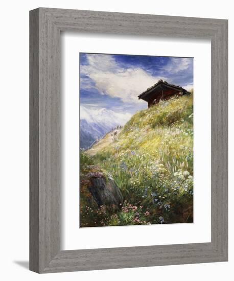 An Alpine Meadow, Switzerland-John MacWhirter-Framed Giclee Print