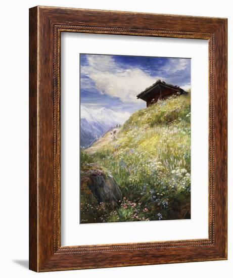 An Alpine Meadow, Switzerland-John MacWhirter-Framed Giclee Print