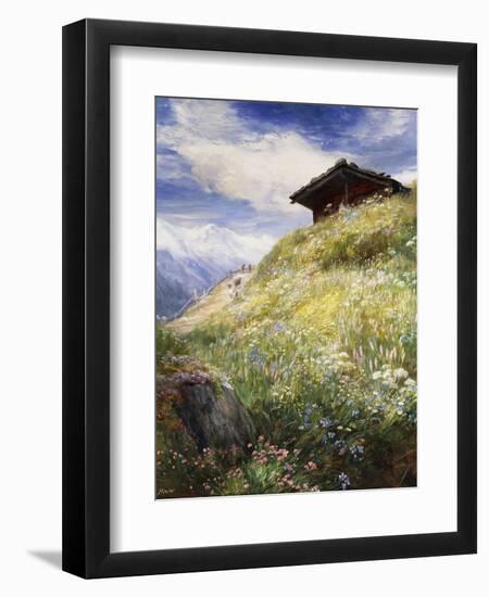 An Alpine Meadow, Switzerland-John MacWhirter-Framed Giclee Print