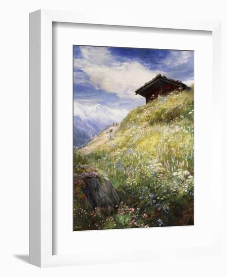 An Alpine Meadow, Switzerland-John MacWhirter-Framed Giclee Print