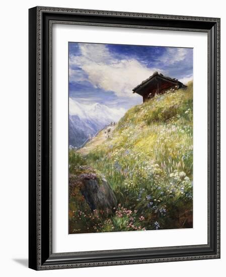 An Alpine Meadow, Switzerland-John MacWhirter-Framed Giclee Print