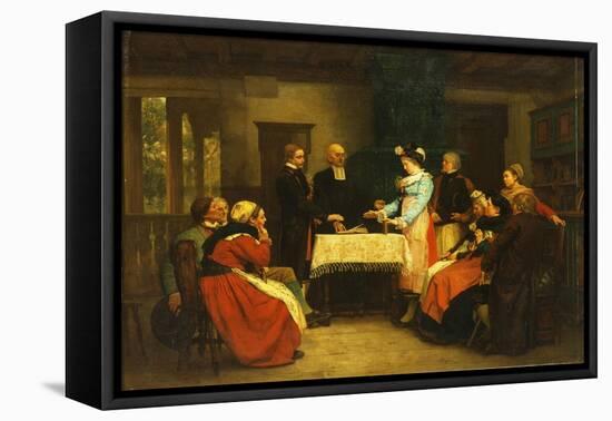 An Alsatian Wedding, 1869-Gustave Brion-Framed Premier Image Canvas