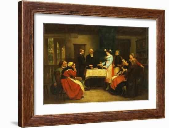 An Alsatian Wedding, 1869-Gustave Brion-Framed Giclee Print