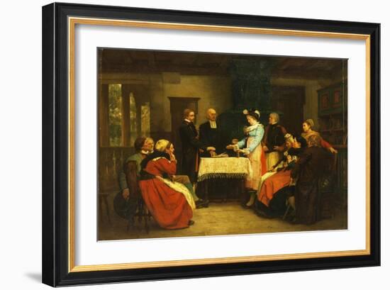 An Alsatian Wedding, 1869-Gustave Brion-Framed Giclee Print