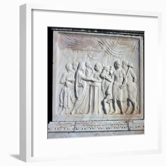 An altar dedicated to the Roman Imperial cult, 1st century. Artist: Unknown-Unknown-Framed Giclee Print