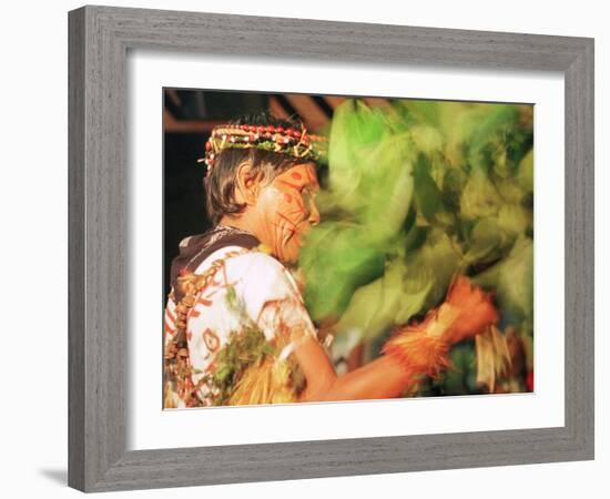 An Amazonian Indian Shaman-null-Framed Photographic Print