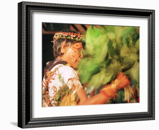 An Amazonian Indian Shaman-null-Framed Photographic Print