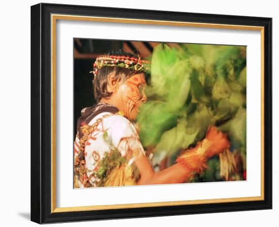 An Amazonian Indian Shaman-null-Framed Photographic Print