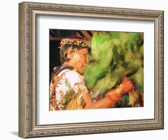 An Amazonian Indian Shaman-null-Framed Photographic Print