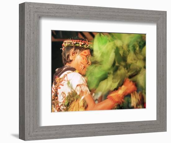 An Amazonian Indian Shaman-null-Framed Photographic Print