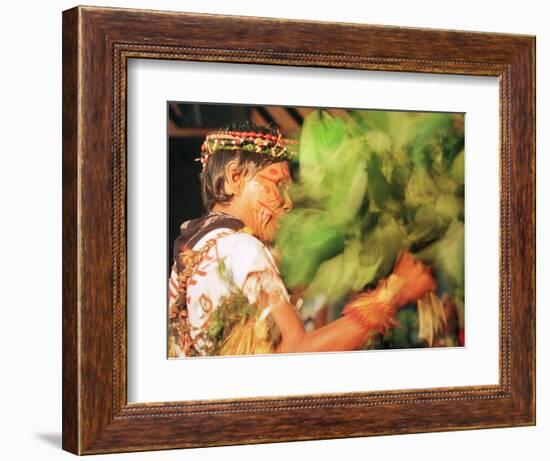 An Amazonian Indian Shaman-null-Framed Photographic Print