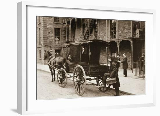 An Ambulance at Bellevue Hospital, New York City, 1896-null-Framed Giclee Print