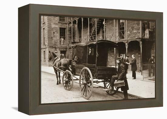 An Ambulance at Bellevue Hospital, New York City, 1896-null-Framed Premier Image Canvas