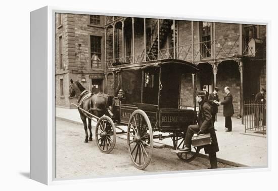 An Ambulance at Bellevue Hospital, New York City, 1896-null-Framed Premier Image Canvas