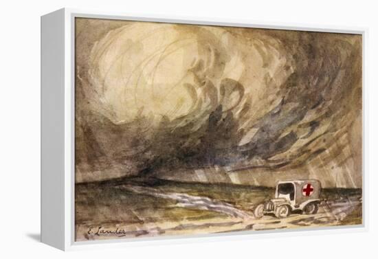 An Ambulance Awaits-Captain E. Lander-Framed Stretched Canvas