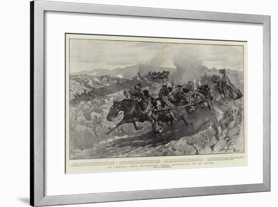 An Ambush, Four Driverless Teams Stampeding Out of Action-John Charlton-Framed Giclee Print