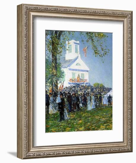 An American Country Fair, 1890-Childe Hassam-Framed Giclee Print