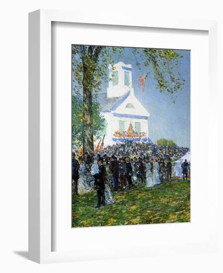 An American Country Fair, 1890-Childe Hassam-Framed Giclee Print