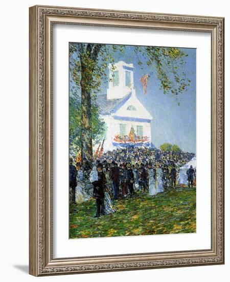 An American Country Fair, 1890-Childe Hassam-Framed Giclee Print