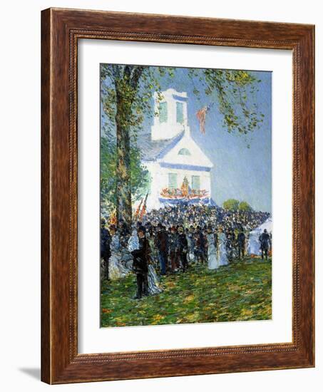 An American Country Fair, 1890-Childe Hassam-Framed Giclee Print