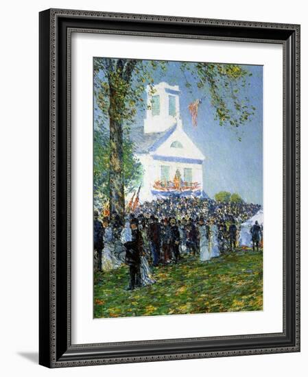 An American Country Fair, 1890-Childe Hassam-Framed Giclee Print